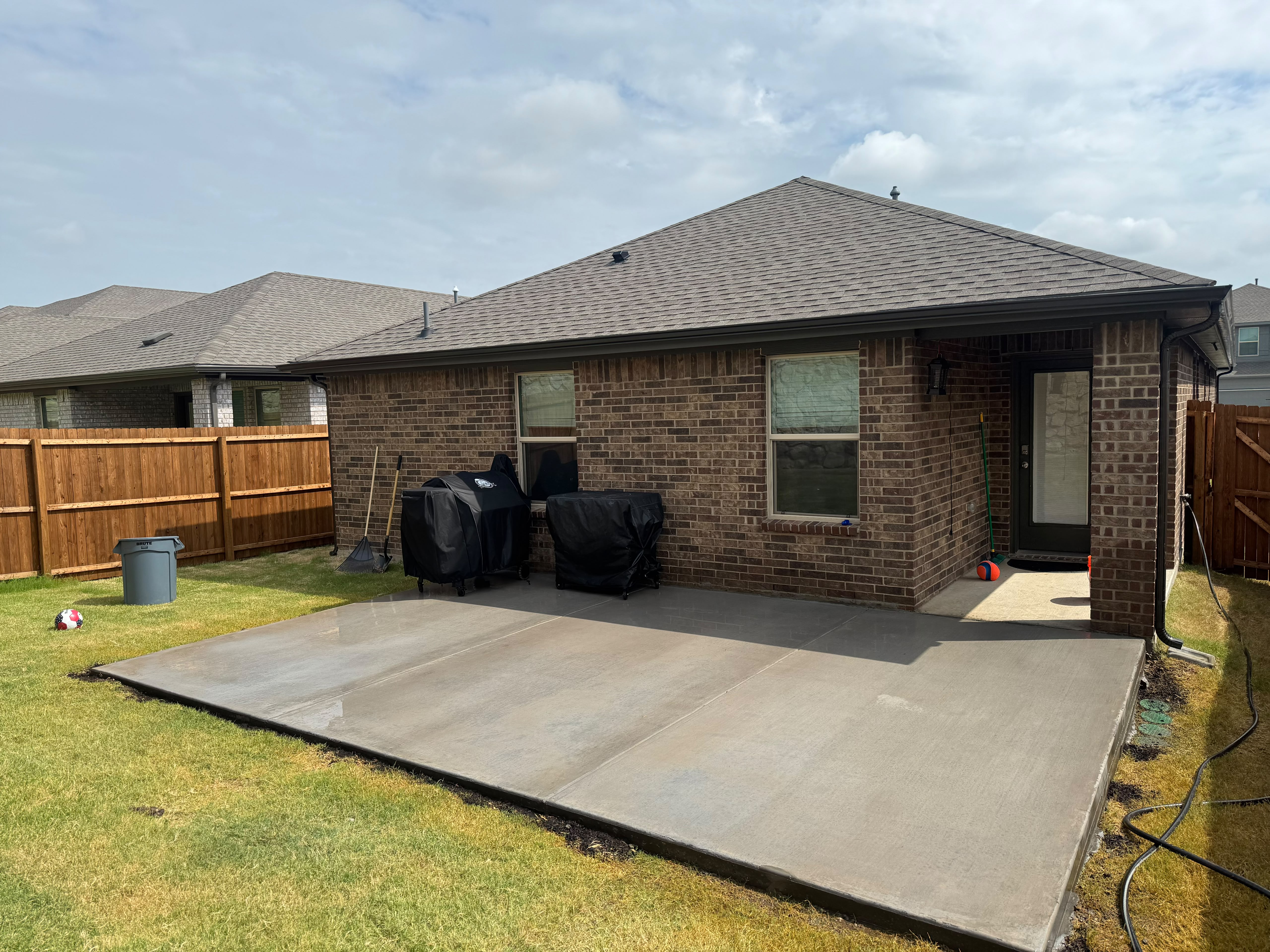 Completed stamped concrete patio — MCS Solutions